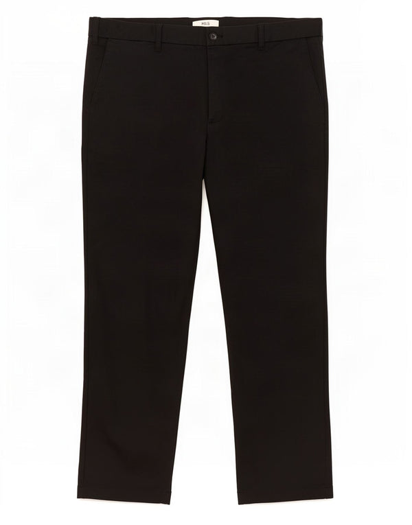 Pantaloni chino dritti da uomo Marks & Spencer W40 L31 cotone nero
