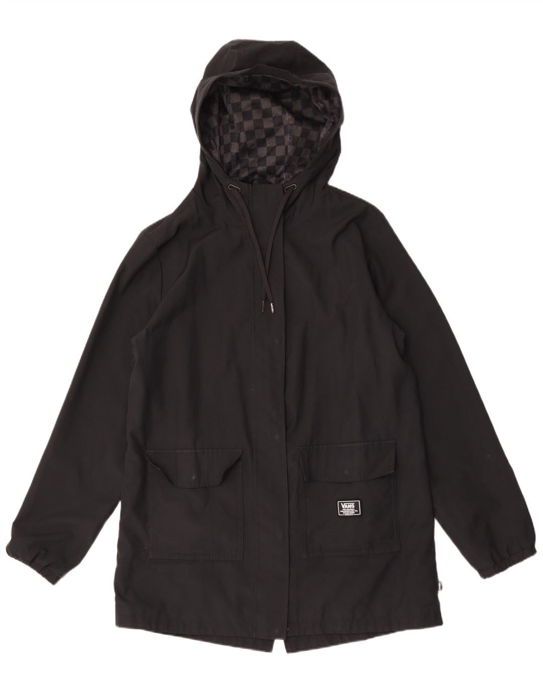 Impermeabile con cappuccio da donna Vans UK 14 medio nero poliestere
