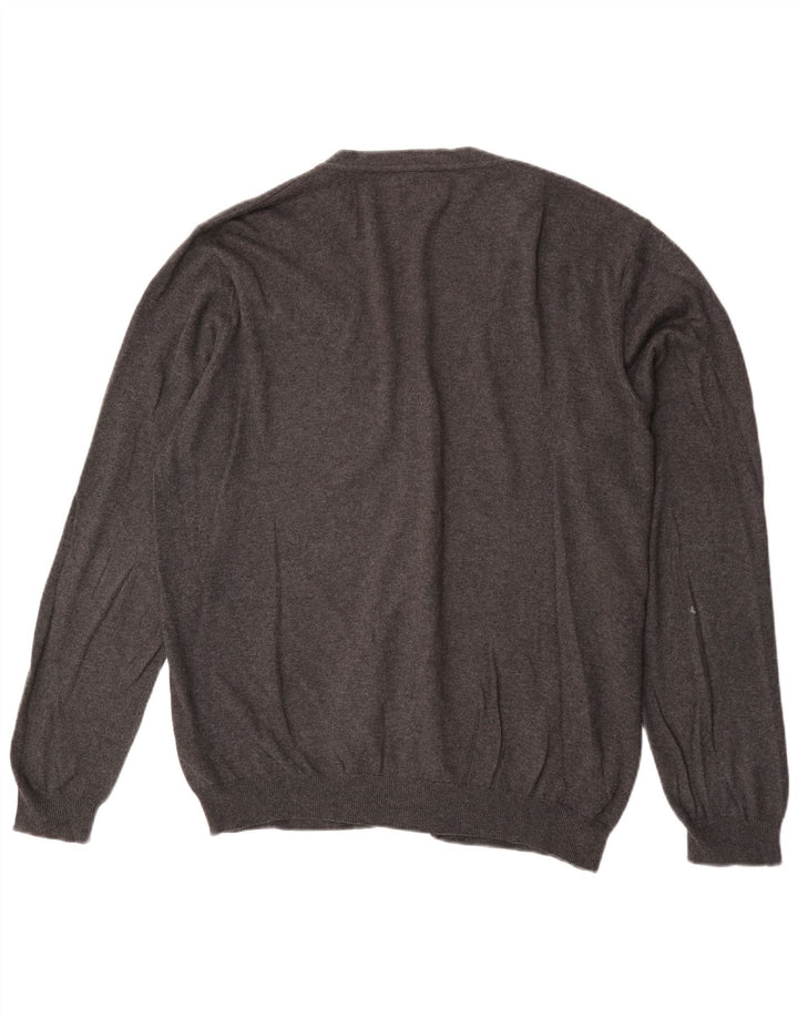 Maglione cardigan da uomo Marks & Spencer grande cotone grigio