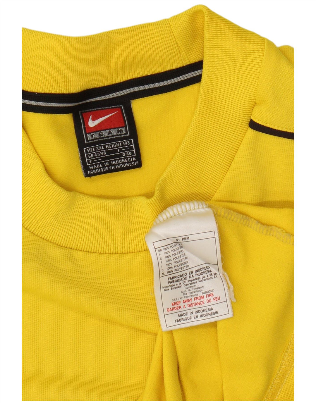 T-shirt grafica da uomo Nike Top UK 47/48 2XL poliestere giallo