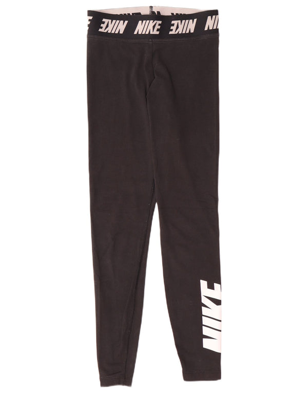 Leggings grafici da donna NIKE UK 12 cotone nero medio
