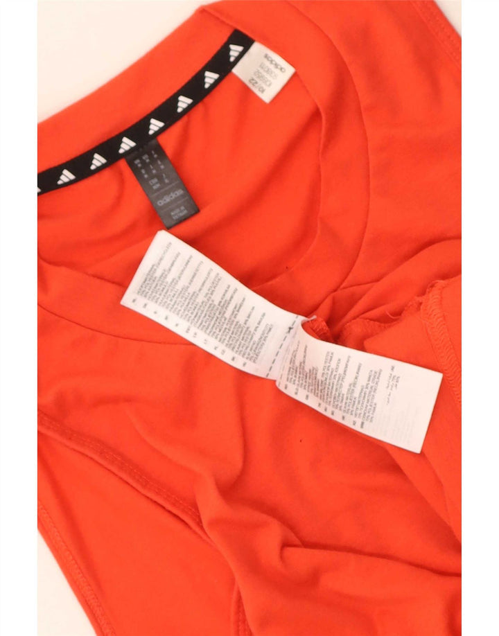 Canotta Adidas Aeroready da uomo in poliestere arancione medio