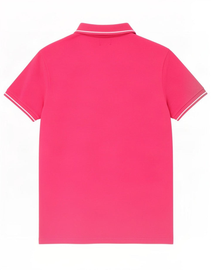 Polo da uomo Pierre Cardin in cotone rosa medio