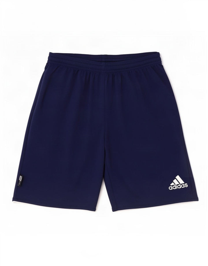 Pantaloncini sportivi Adidas Climalite da uomo piccoli in poliestere blu navy