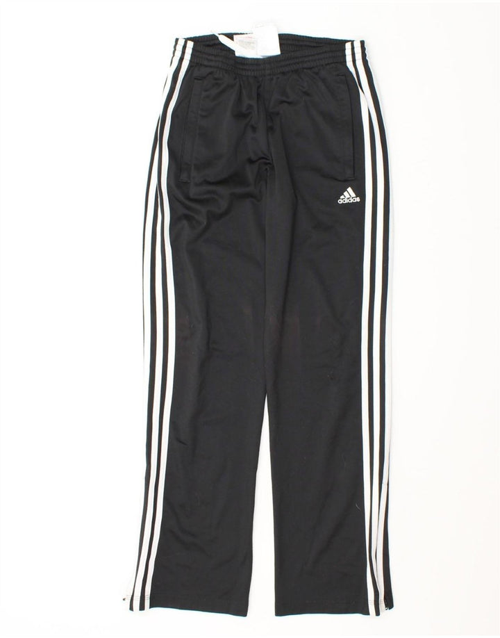 ADIDAS Boys Tracksuit Trousers 11-12 Years Medium Black Polyester Vintage Adidas and Second-Hand Adidas from Messina Hembry 