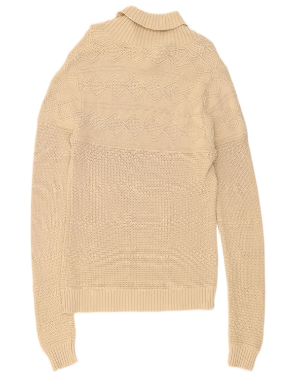 Maglione Zara da uomo con collo a scialle beige medio