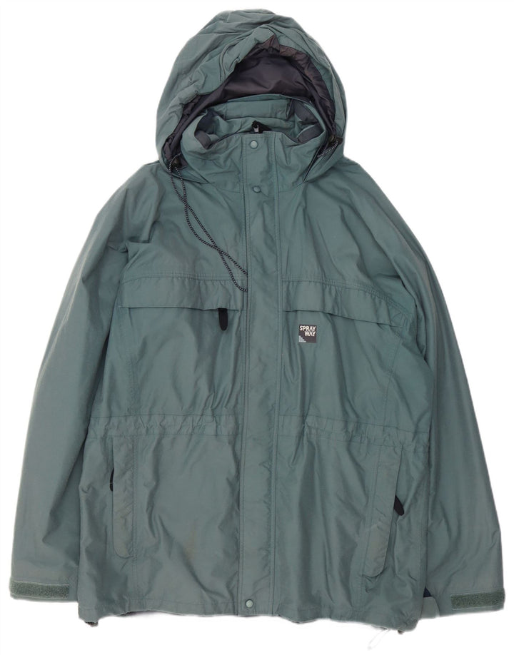 Giacca a vento con cappuccio da uomo Sprayway UK 40 Large Blu in poliammide