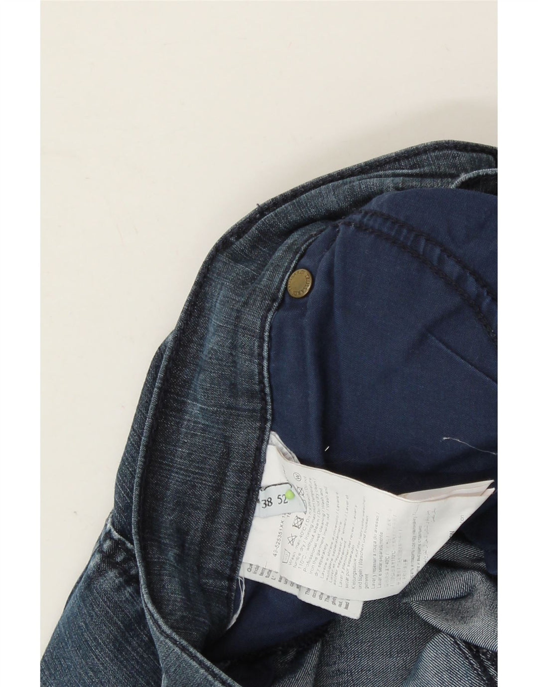 TRUSSARDI Mens Slim Jeans IT 52 XL W38 L32 Blue Polyester Vintage Trussardi and Second-Hand Trussardi from Messina Hembry 