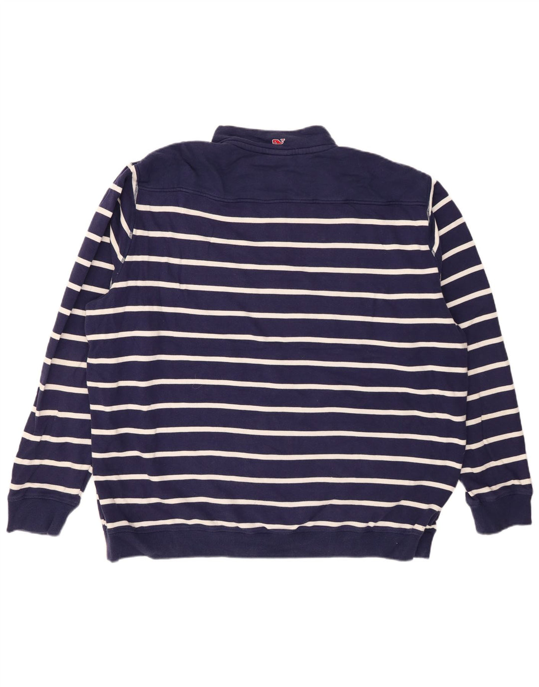 VINEYARD VINES Felpa da uomo con collo con zip, maglione 2XL a righe blu navy