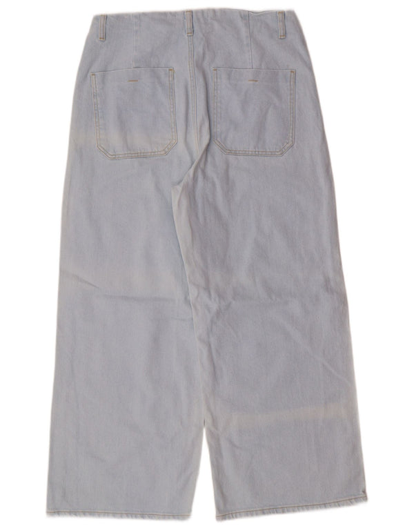 Jeans Zara da donna a gamba larga a vita alta EU 42 Large W32 L26 Blu classico