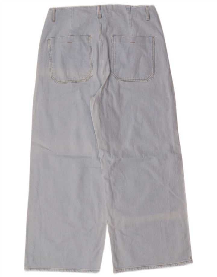 Jeans Zara da donna a gamba larga a vita alta EU 42 Large W32 L26 Blu classico
