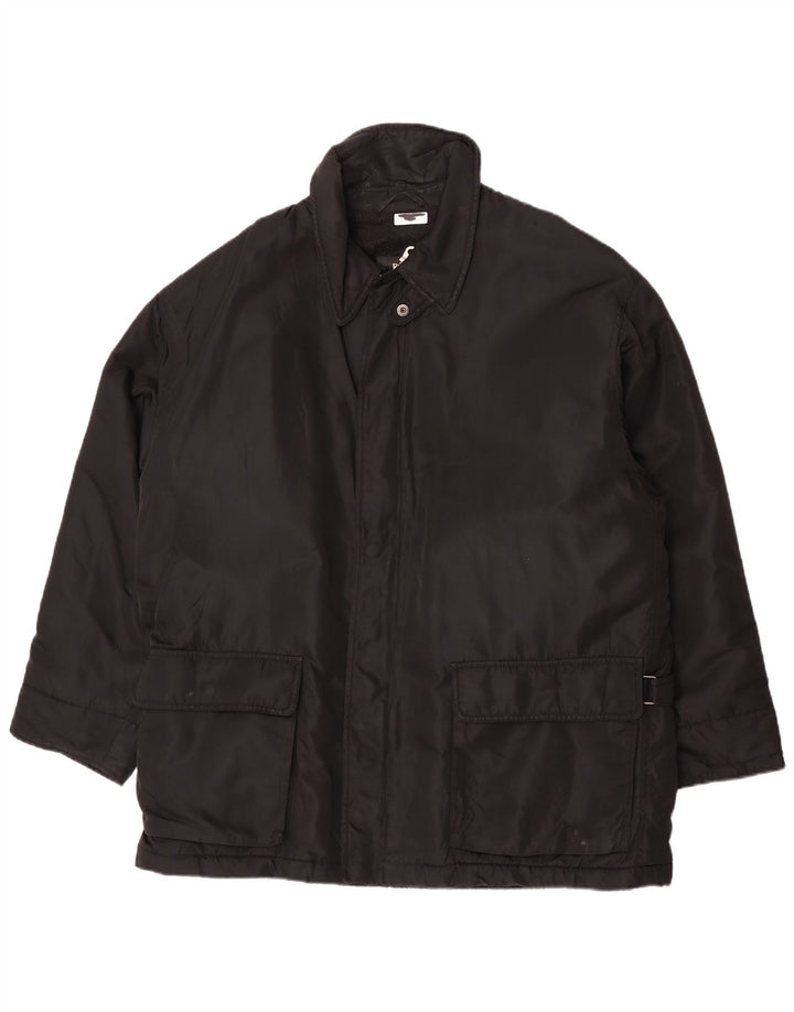 Cappotto giacca a vento da uomo Hugo Boss EU 52 XL nero poliammide