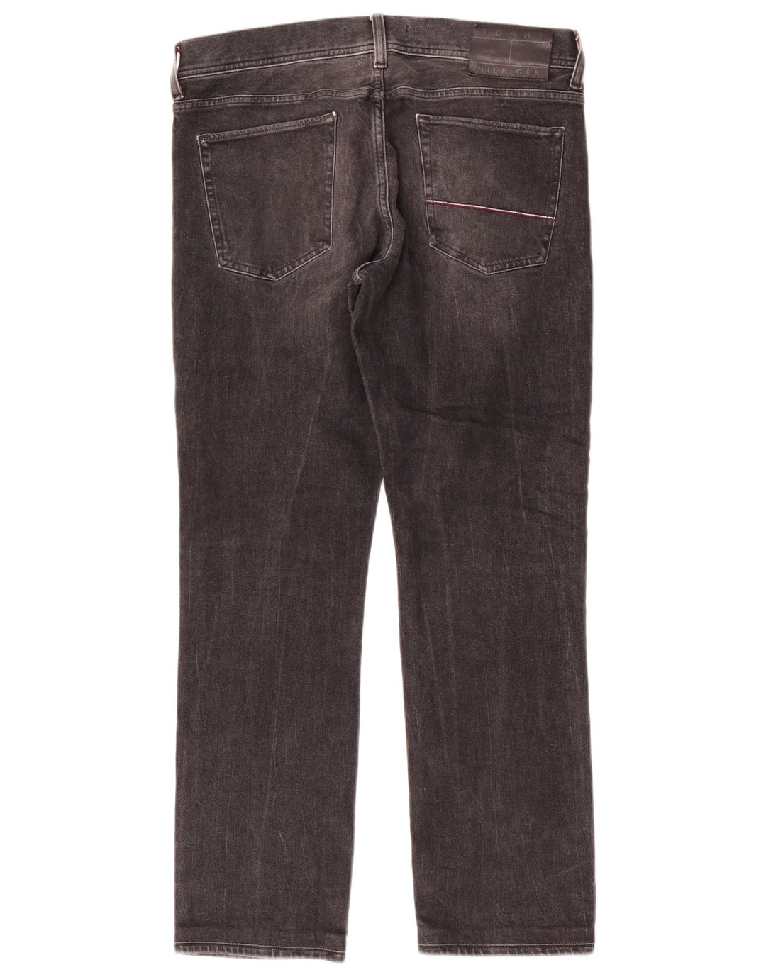 Jeans dritti da uomo Tommy Hilfiger W32 L29 cotone grigio