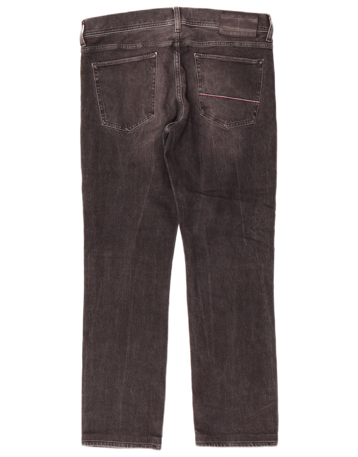 Jeans dritti da uomo Tommy Hilfiger W32 L29 cotone grigio