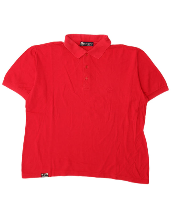Polo da uomo Navigare 2XL in cotone rosso
