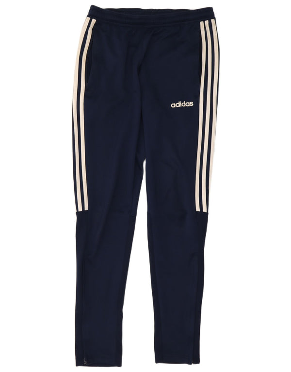 Pantaloni da tuta Adidas Climalite da uomo piccoli in poliestere blu navy