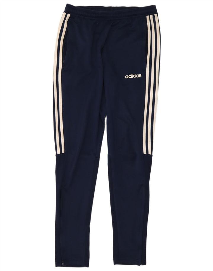 Pantaloni da tuta Adidas Climalite da uomo piccoli in poliestere blu navy