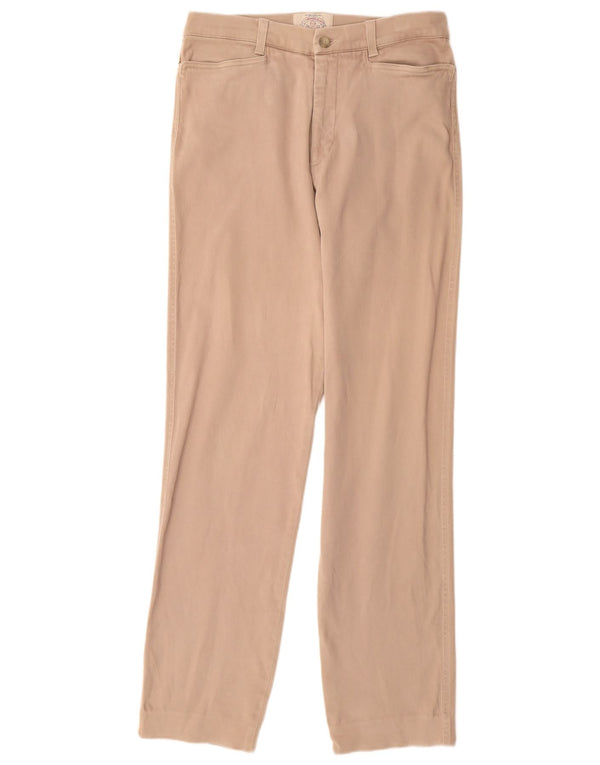 Pantaloni casual dritti da donna Armani IT 48 medio W32 L32 Cotone beige