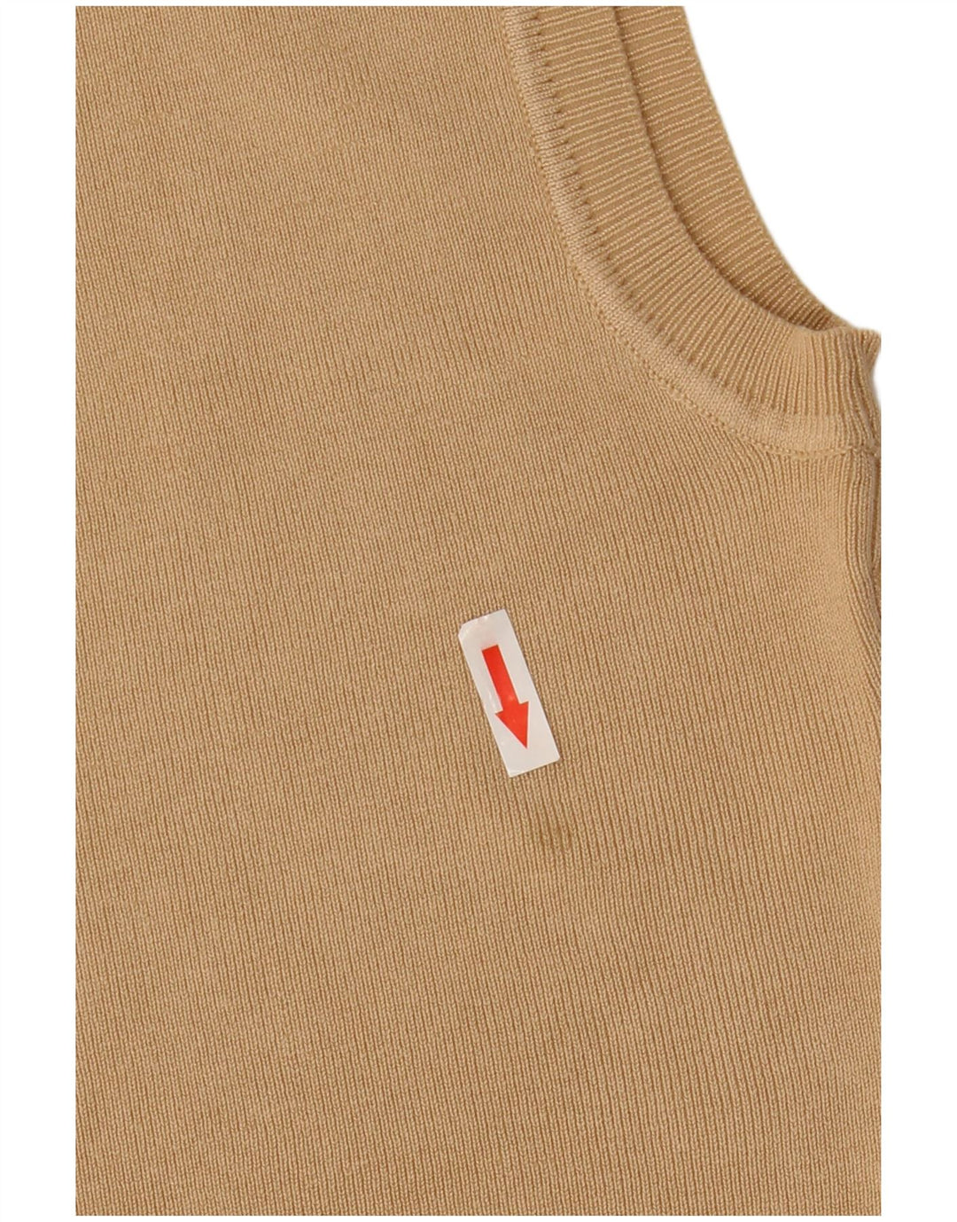 Canotta corta da donna Zara UK 12 Viscosa beige medio