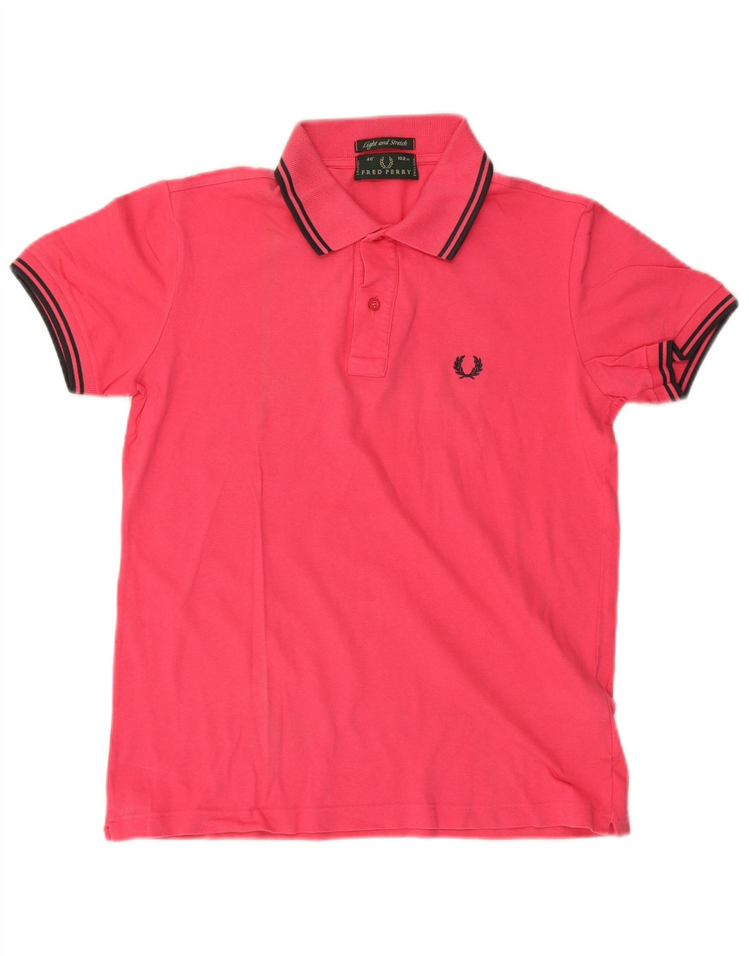 Polo Fred Perry da uomo leggera ed elasticizzata in cotone rosa medio