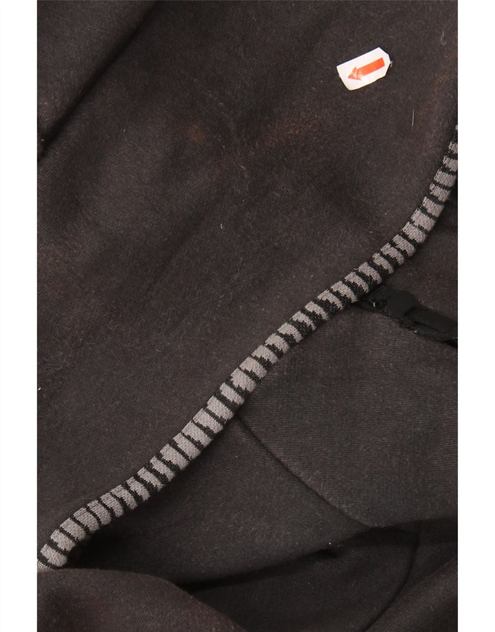 Maglione con cappuccio e zip da uomo ADIDAS in cotone nero medio