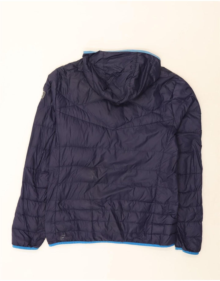 Giacca imbottita con cappuccio da uomo Puma UK 40 Large in nylon blu navy