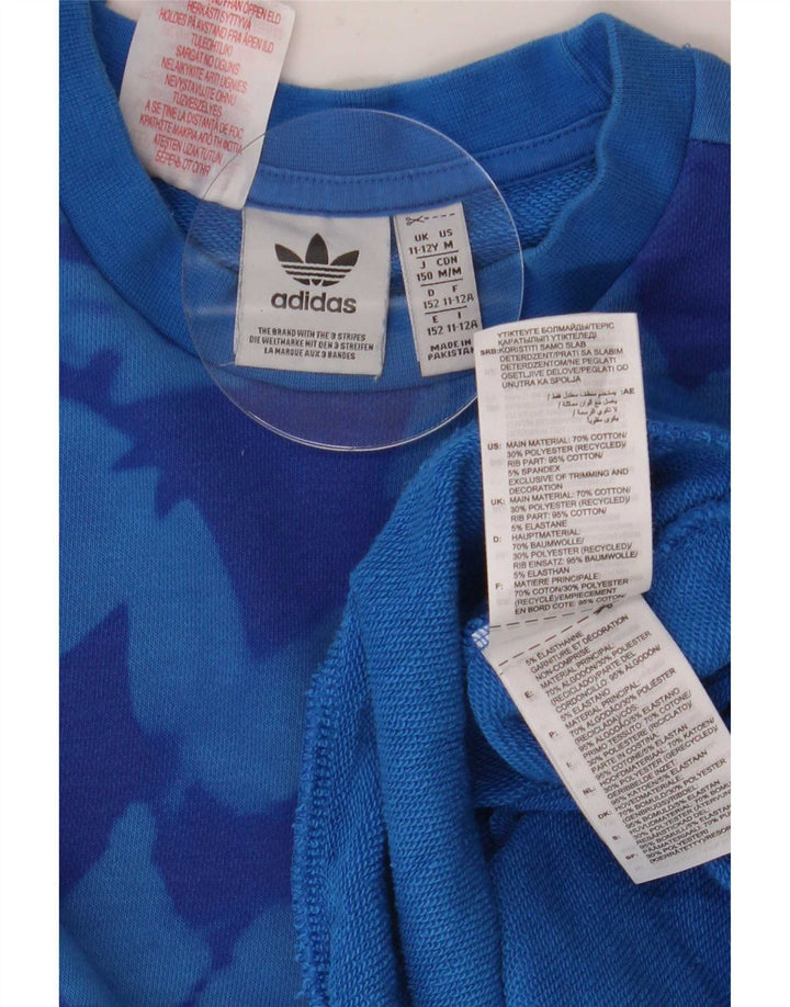 Felpa Adidas Ragazzi Maglione 11-12 anni Blu Tie Dye in cotone
