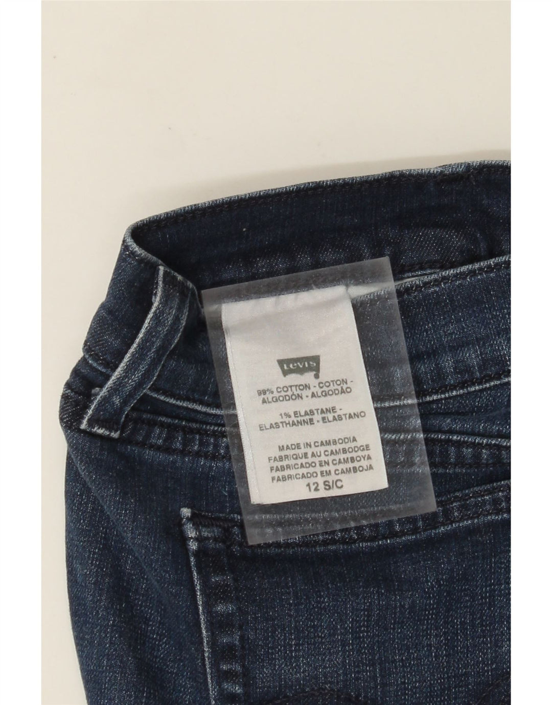 Jeans bootcut da donna LEVI'S US 12 Large W32 L29 Cotone blu