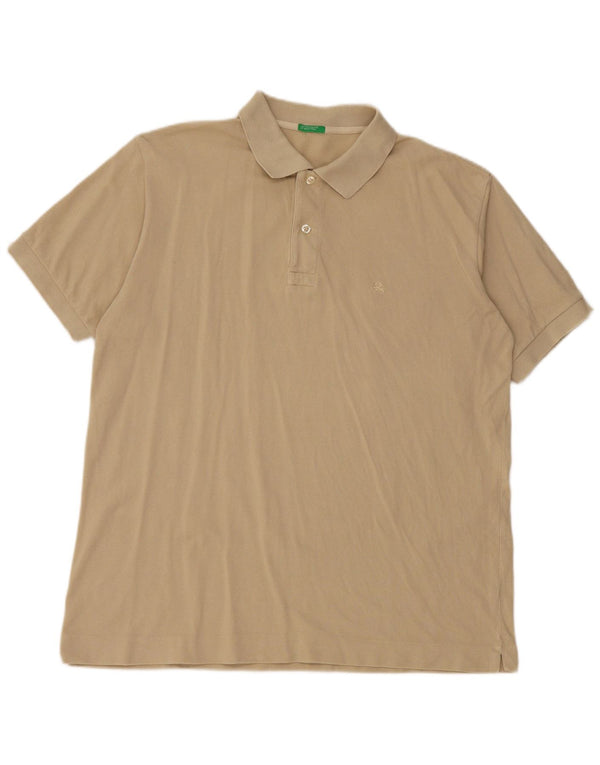 Polo Benetton Uomo Large in cotone kaki