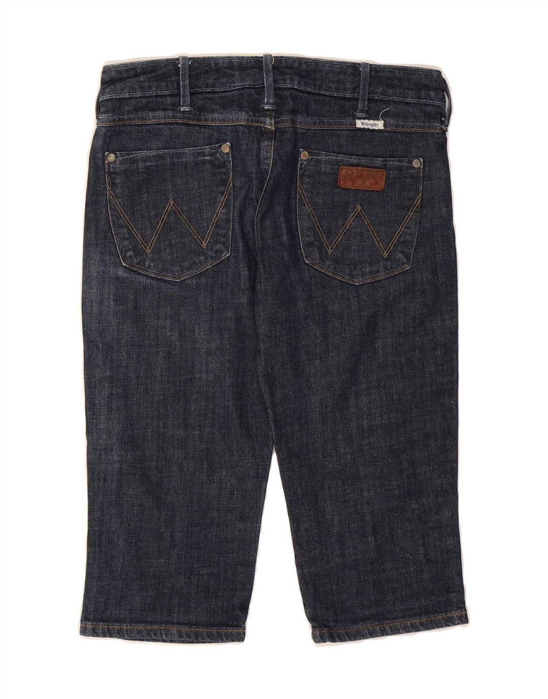 WRANGLER Womens Elle Bermuda Denim Shorts W28 Medium Navy Blue Cotton Vintage Wrangler and Second-Hand Wrangler from Messina Hembry 