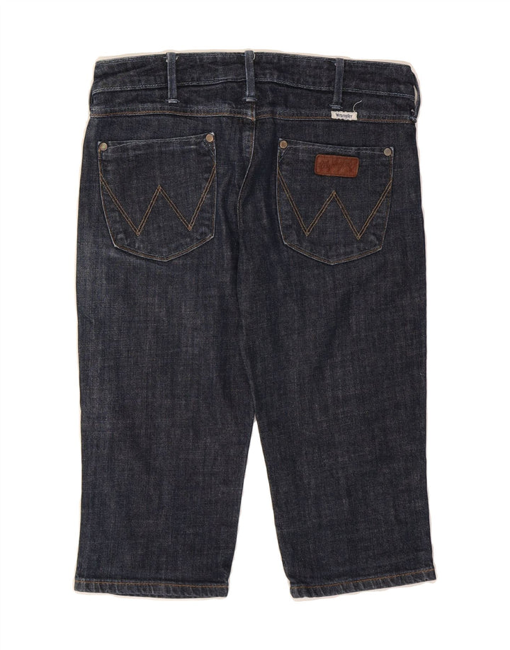 WRANGLER Womens Elle Bermuda Denim Shorts W28 Medium Navy Blue Cotton Vintage Wrangler and Second-Hand Wrangler from Messina Hembry 