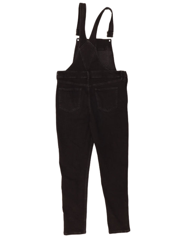 Jeans skinny da donna Fat Face Salopette UK 14 Large W36 L29 Cotone nero