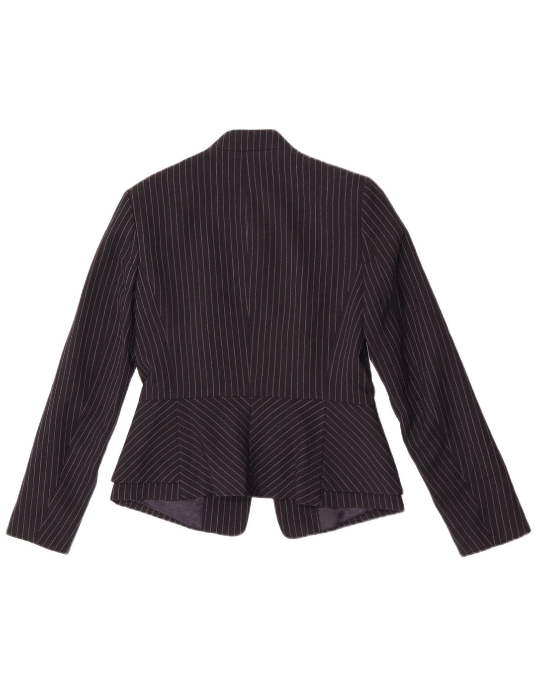 Giacca blazer aperta da donna Zara UK 8 piccola gessata blu navy
