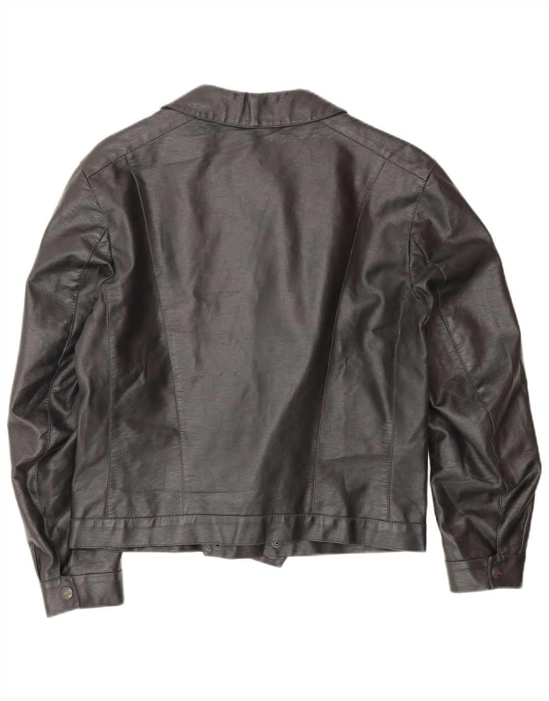 Giacca da motociclista in pelle da uomo vintage UK 38 media nera