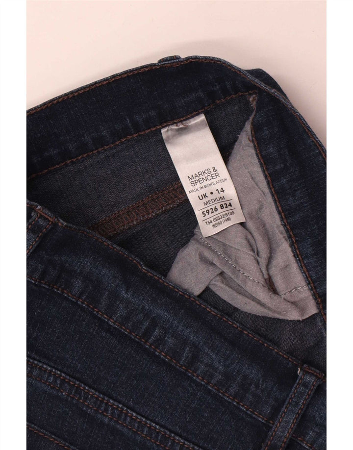 Jeans dritti da donna Marks & Spencer UK 14 Large W32 L27 Blu navy