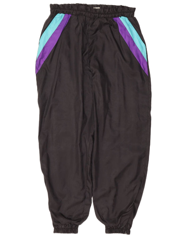 Pantaloni da tuta vintage da uomo Joggers 2XL Poliammide color block nero