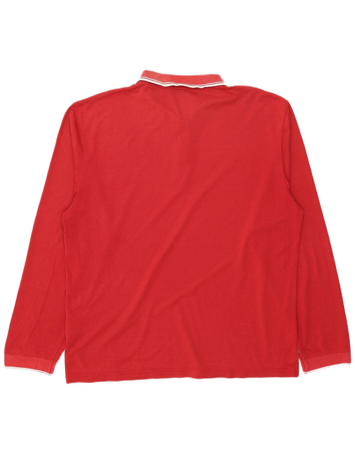 Polo a maniche lunghe da uomo Champion 2XL Rossa
