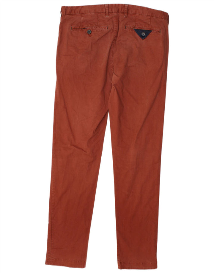 Pantaloni chino slim da uomo Ted Baker W34 L33 in cotone marrone