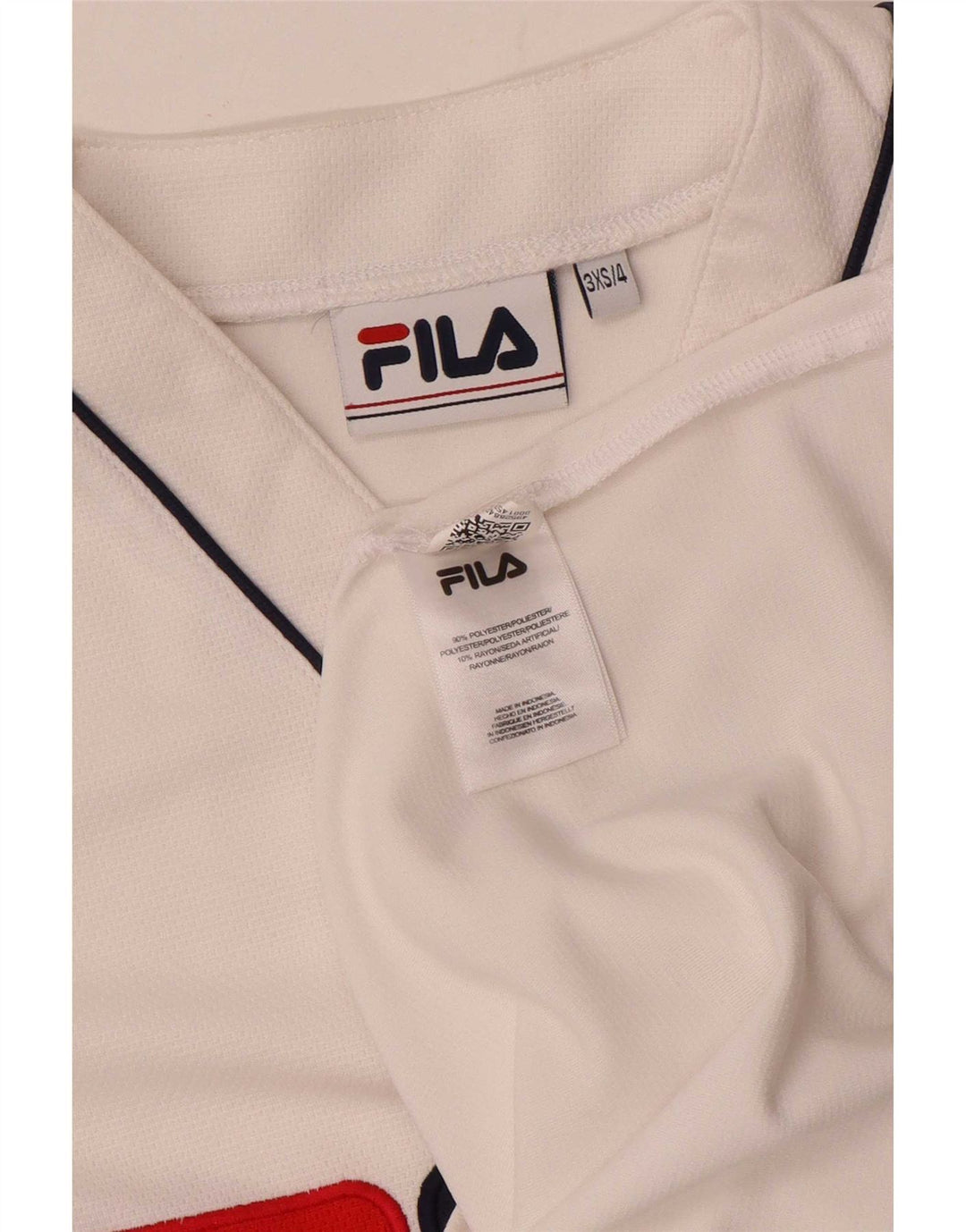 Maglia grafica da uomo Fila Top 2XS poliestere color block bianco