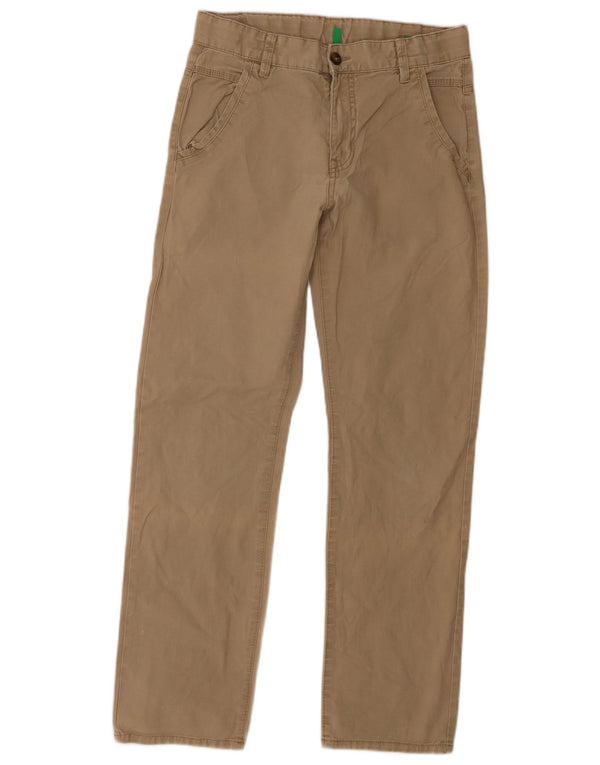 Pantaloni Chino Dritti Benetton Bambino 15-16 Anni W30 L30 Beige