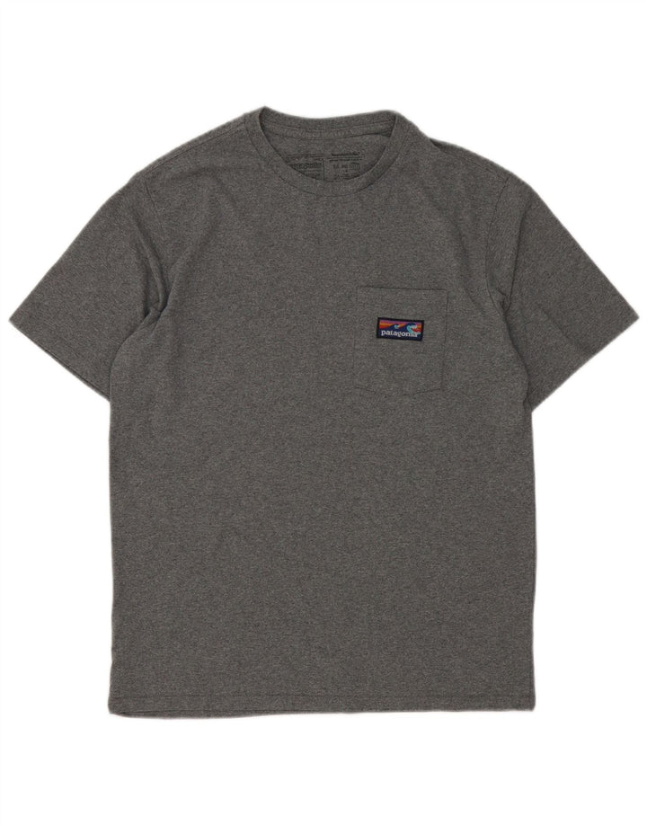 T-shirt da uomo vestibilità regolare Patagonia Top Small in cotone grigio