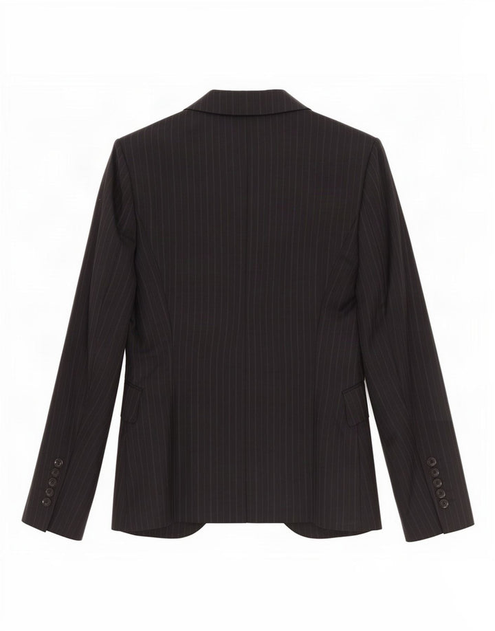 Giacca blazer a 1 bottone da donna Zara EU 38 piccola lana a righe nere