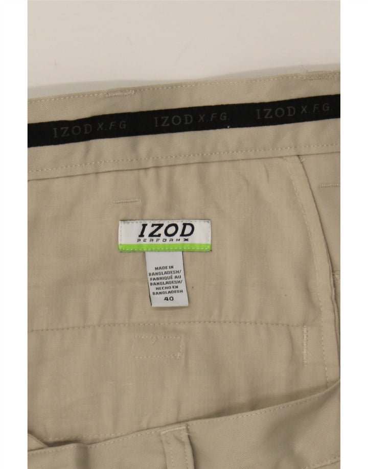 IZOD Mens Cargo Shorts W40 XL Beige Vintage Izod and Second-Hand Izod from Messina Hembry 