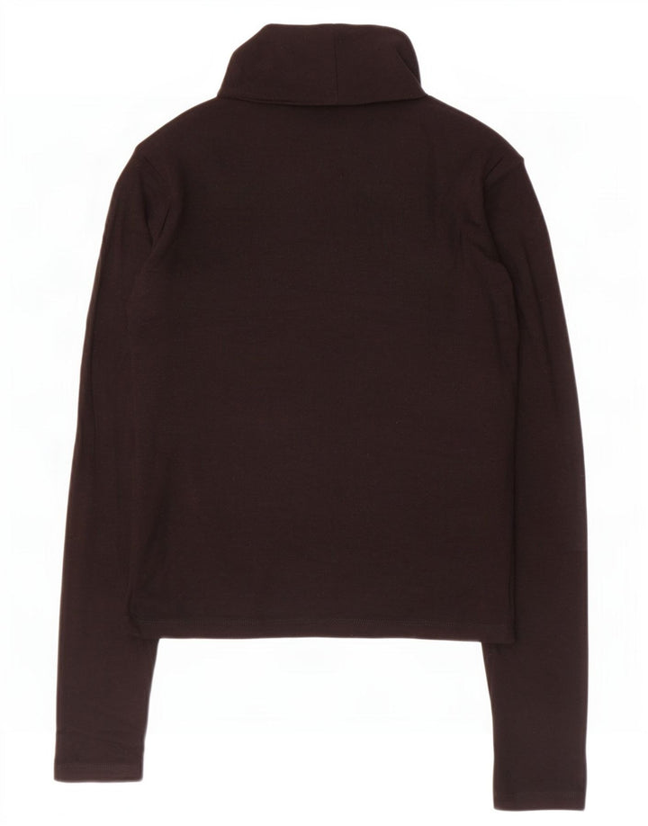 Top Zara da donna a maniche lunghe UK 12 viscosa nera media