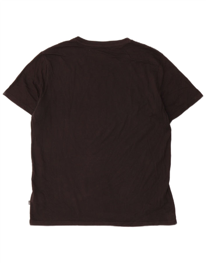 T-shirt grafica da uomo Puma Top in cotone nero medio