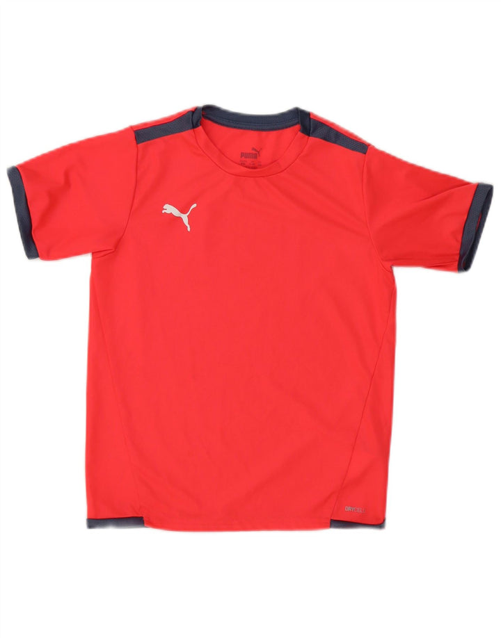 Maglietta Puma per ragazze, 9-10 anni, in poliestere color block arancione
