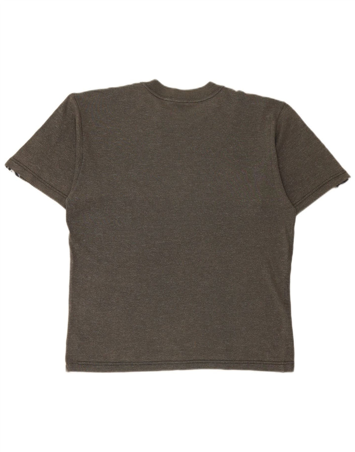 ASICS Mens Graphic T-Shirt Top Medium Grey Colourblock Cotton