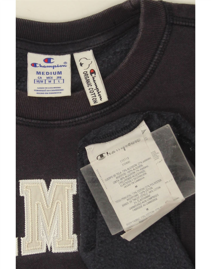 Felpa grafica da uomo Champion Felpa media in cotone blu navy