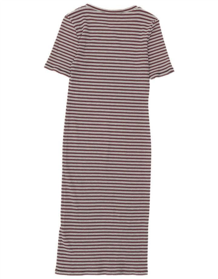 Abito maxi aderente da donna Oasis UK 12 Cotone a righe multicolore medio