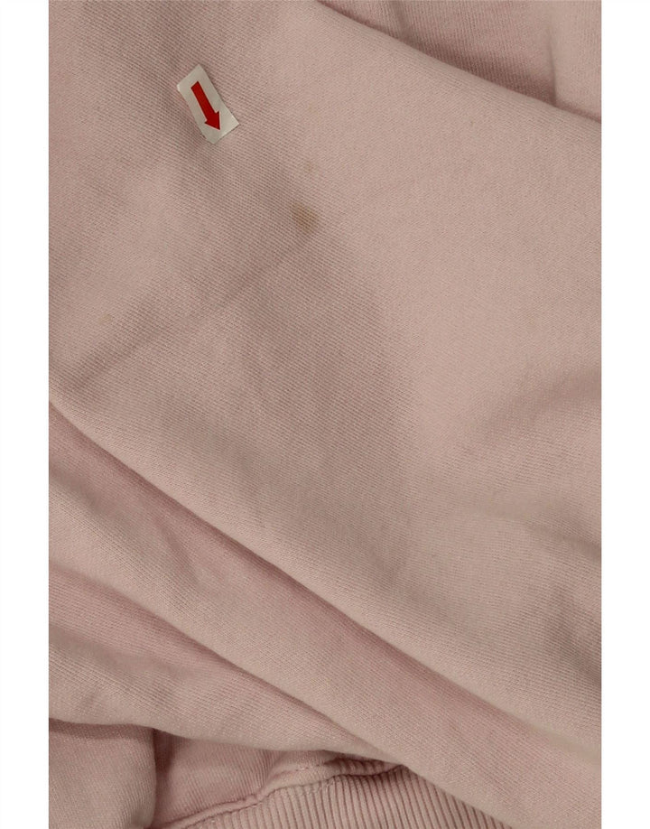Felpa corta oversize da donna Zara, maglione UK 14, cotone rosa medio